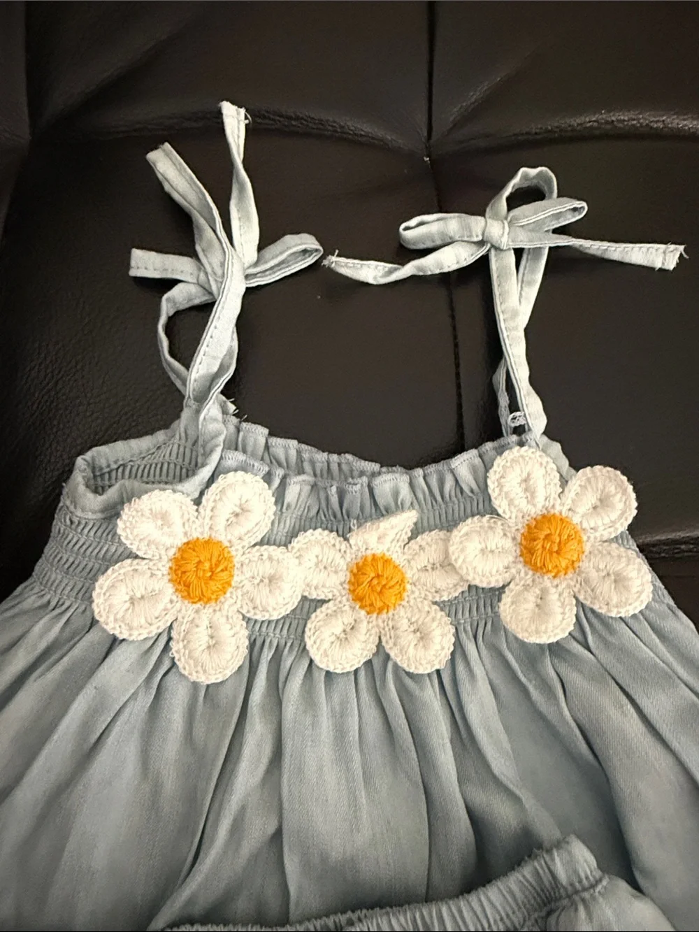 Oh baby! Girl Outfit with Daisy Crochet Set Size 2-3 years